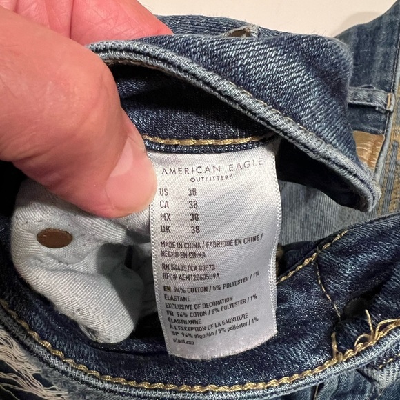 EUC‎ 2019 Men's American Eagle Distressed Denim Shorts Size 38🔥🔥 (R) - Picture 4 of 6